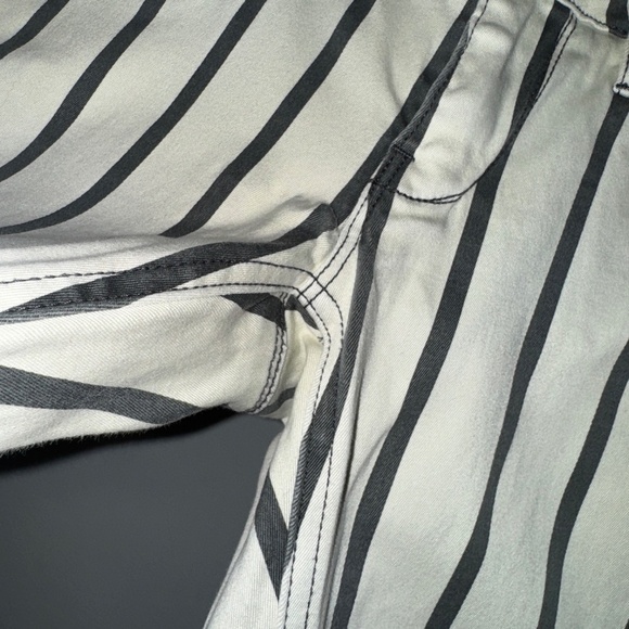 Sass and Bide Seeker State Striped Cropped Skinny Raw Hem Jeans Size 25 - Picture 3 of 8